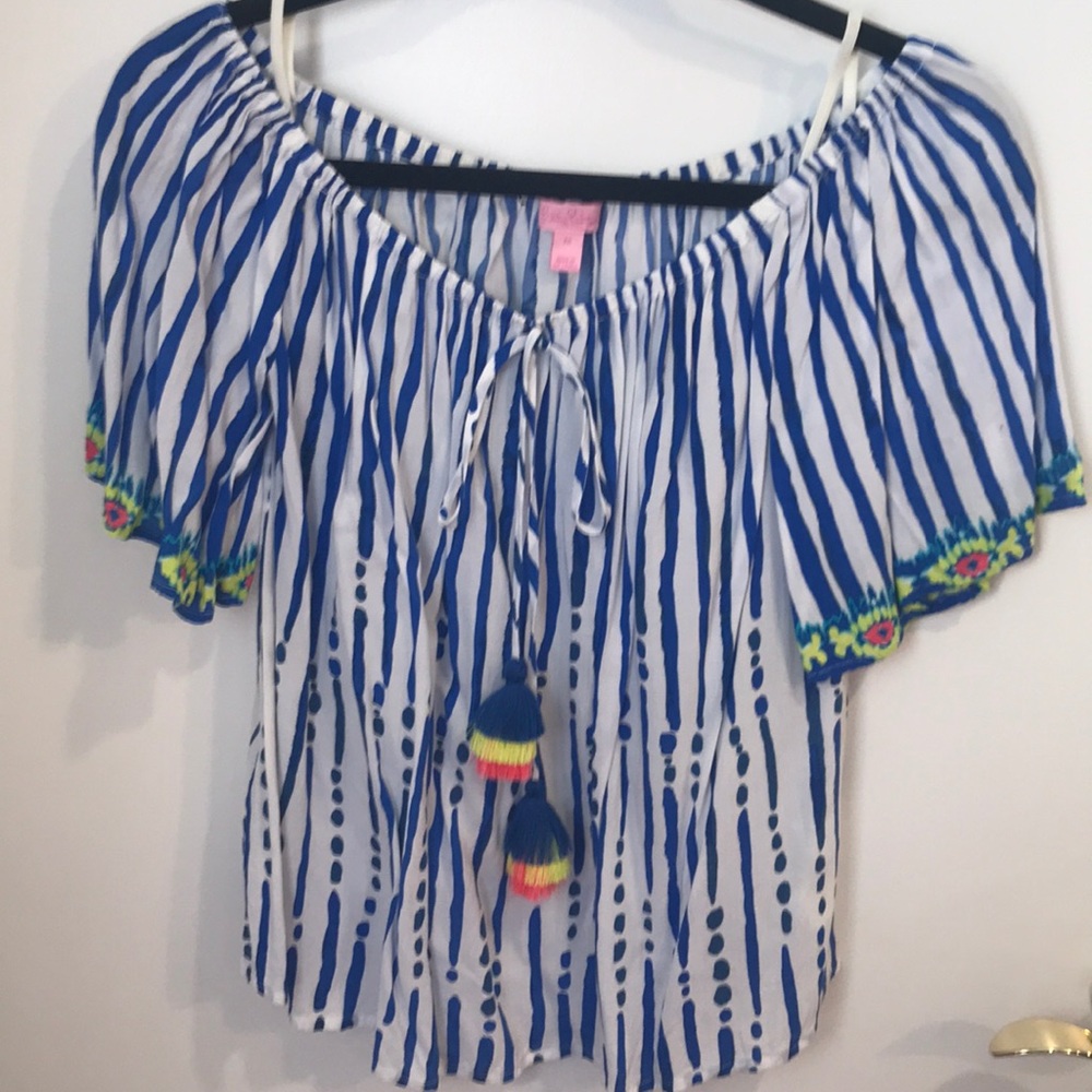 Iilly Pulitzer off the shoulder shirt